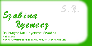 szabina nyemecz business card